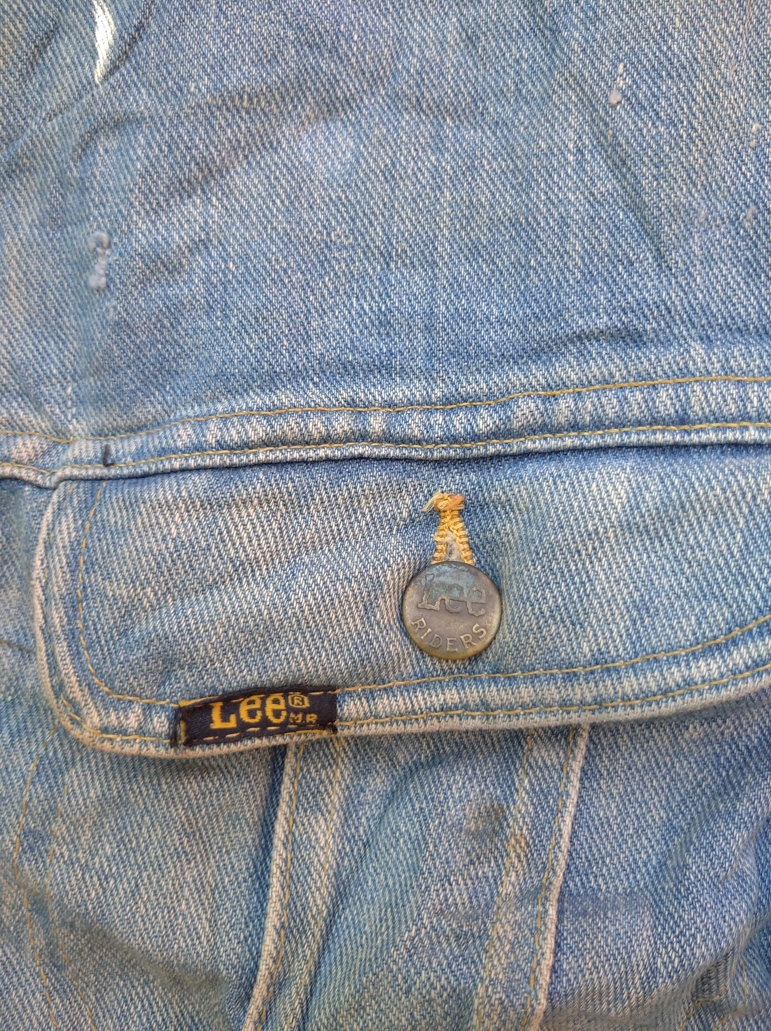 Lee × Vintage 70s Lee Storm Rider Denim Jacket Linen Blanket Lined Size US S / EU 44-46 / 1 - 4 Thumbnail