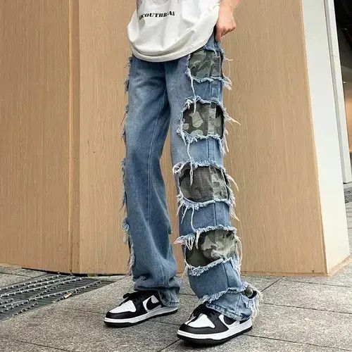 Jean Stacked Ripped Jeans Size US 32 / EU 48 - 2 Thumbnail
