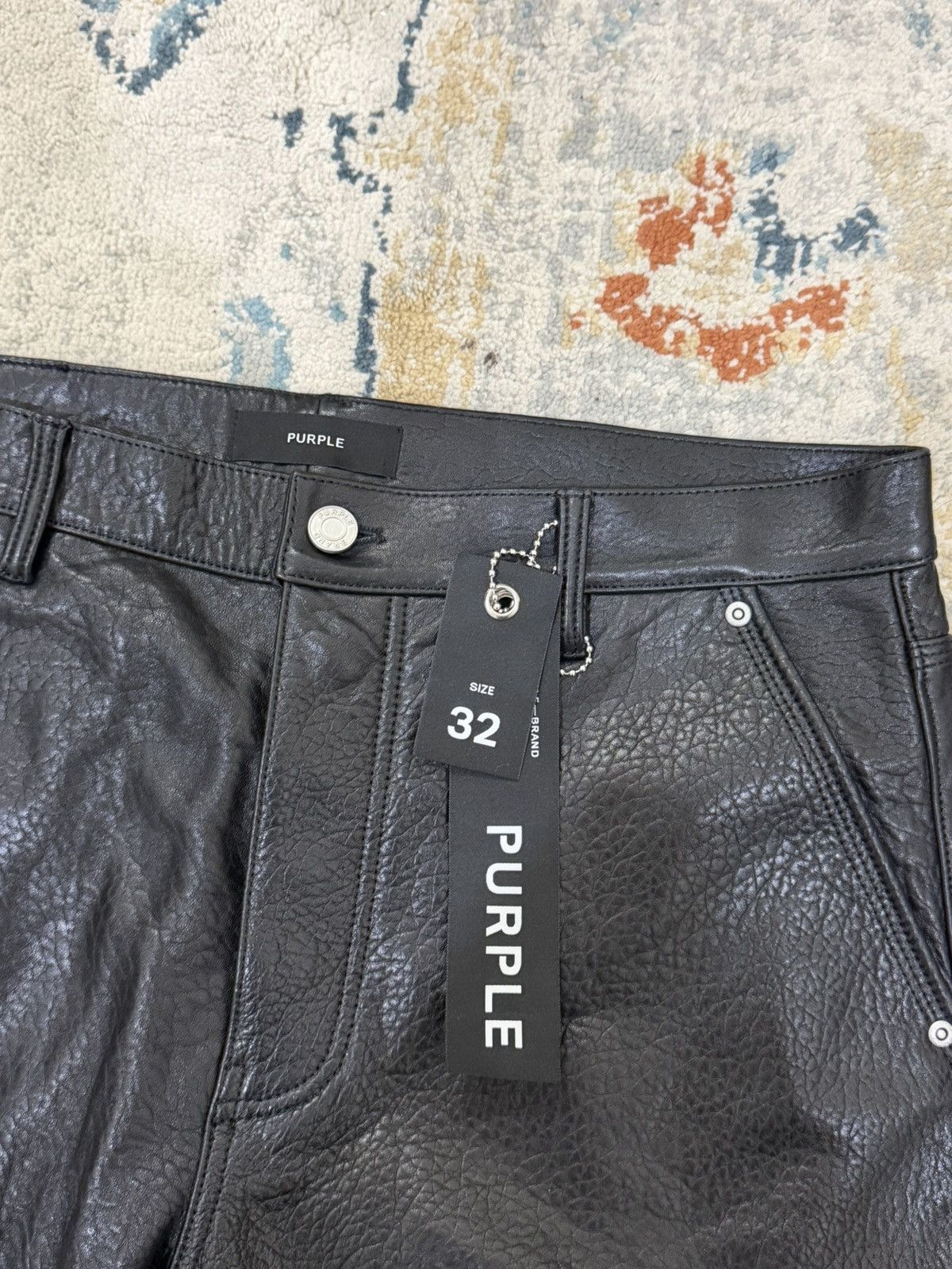 Purple Brand Purple Brand Leather Cargo Pants Size US 32 / EU 48 - 3 Thumbnail