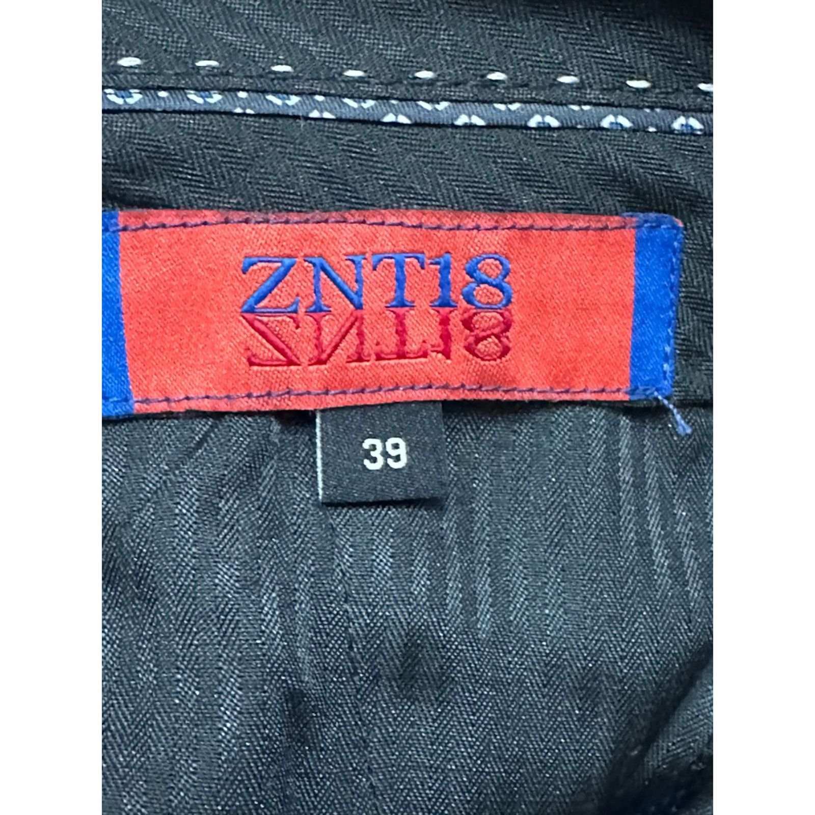 Other ZNT18 Trouser Dress Pants Sleek Flat Front Blue 39X33 Size US 39 - 7 Thumbnail