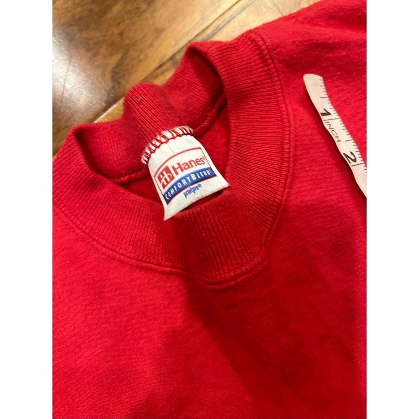 Hanes Vintage 1990s Hanes Michigan college red black sweatshirt cr Size US XL / EU 56 / 4 - 6 Thumbnail