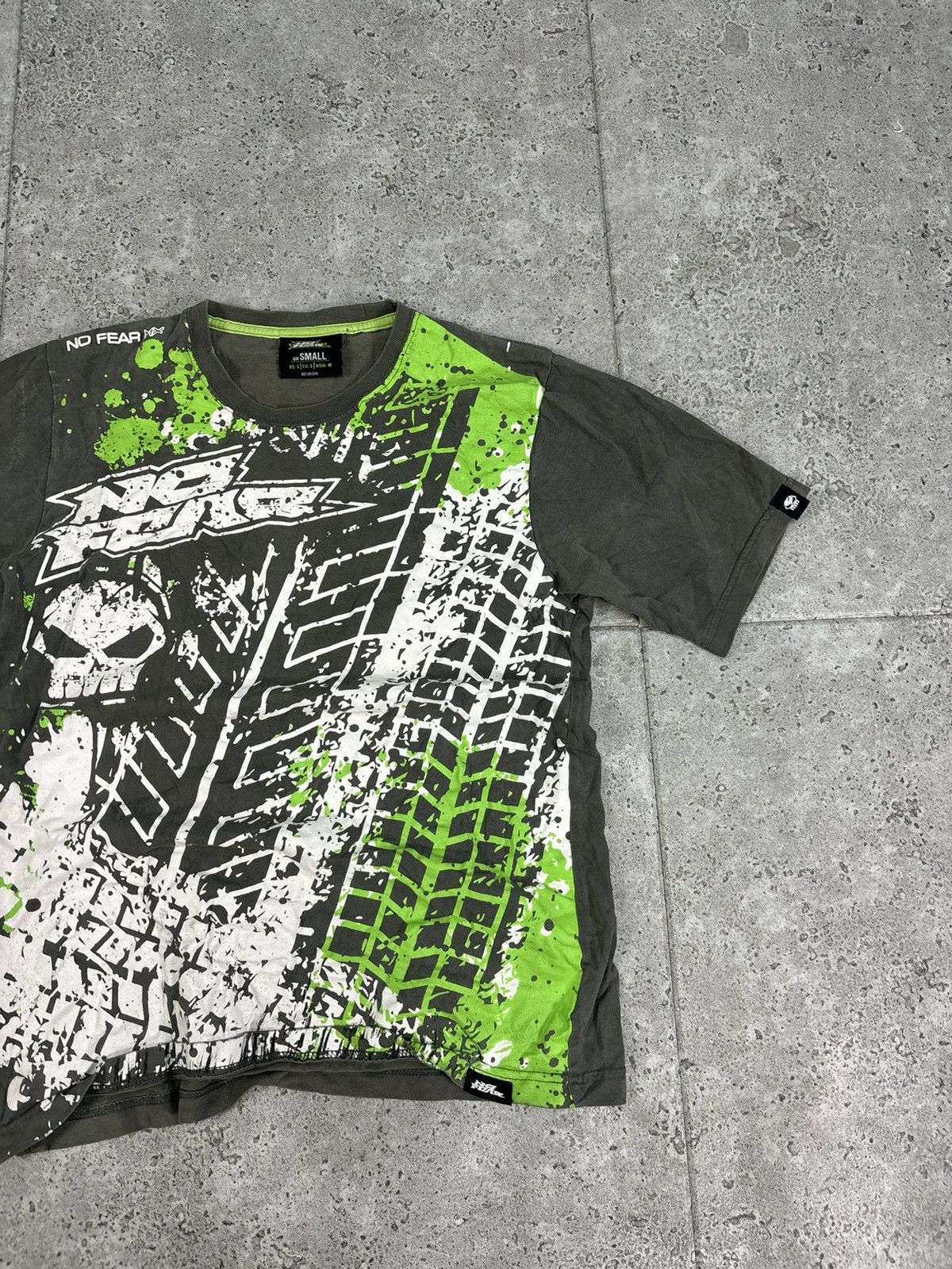 No Fear × Vintage 2000s Y2K Boxy Hip Hop No Fear T-Shirt/Tee Punk Affliction Size US S / EU 44-46 / 1 - 3 Thumbnail