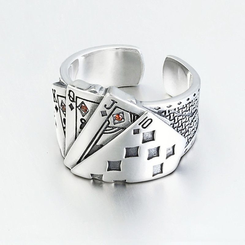 Jewelry Resizable Cool Playing Card Ring Size ONE SIZE - 2 Thumbnail
