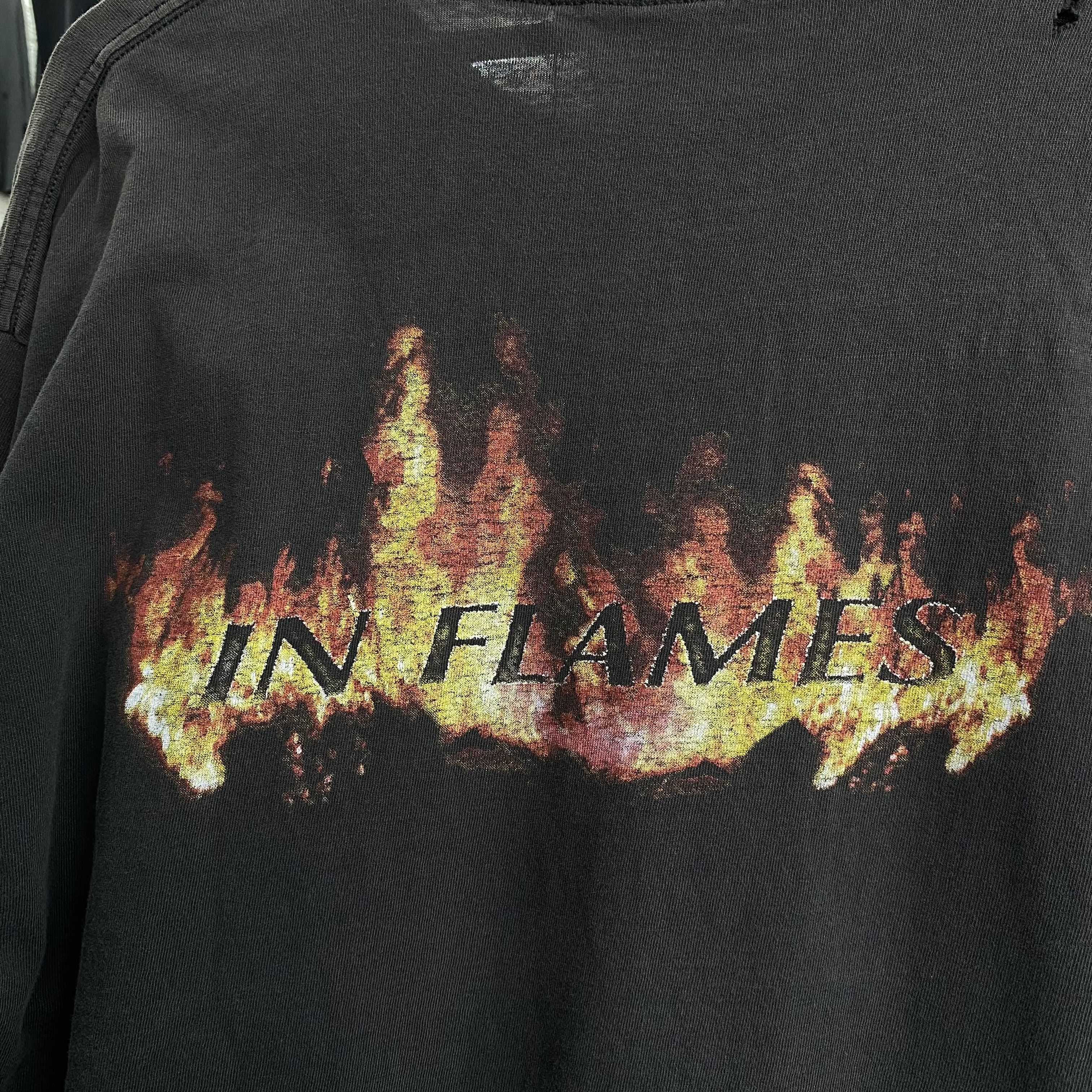 Band Tees IN FLAMESv Vintage 90s Swedish Death Metal Gothenburg Sound Size US XL / EU 56 / 4 - 5 Thumbnail