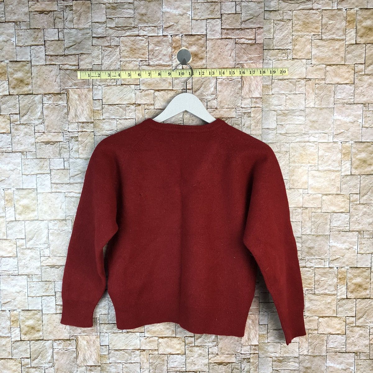 Homespun Knitwear × Japanese Brand Pause vintage Red Knitwear #A1179 Size US XXS / EU 40 - 12 Thumbnail