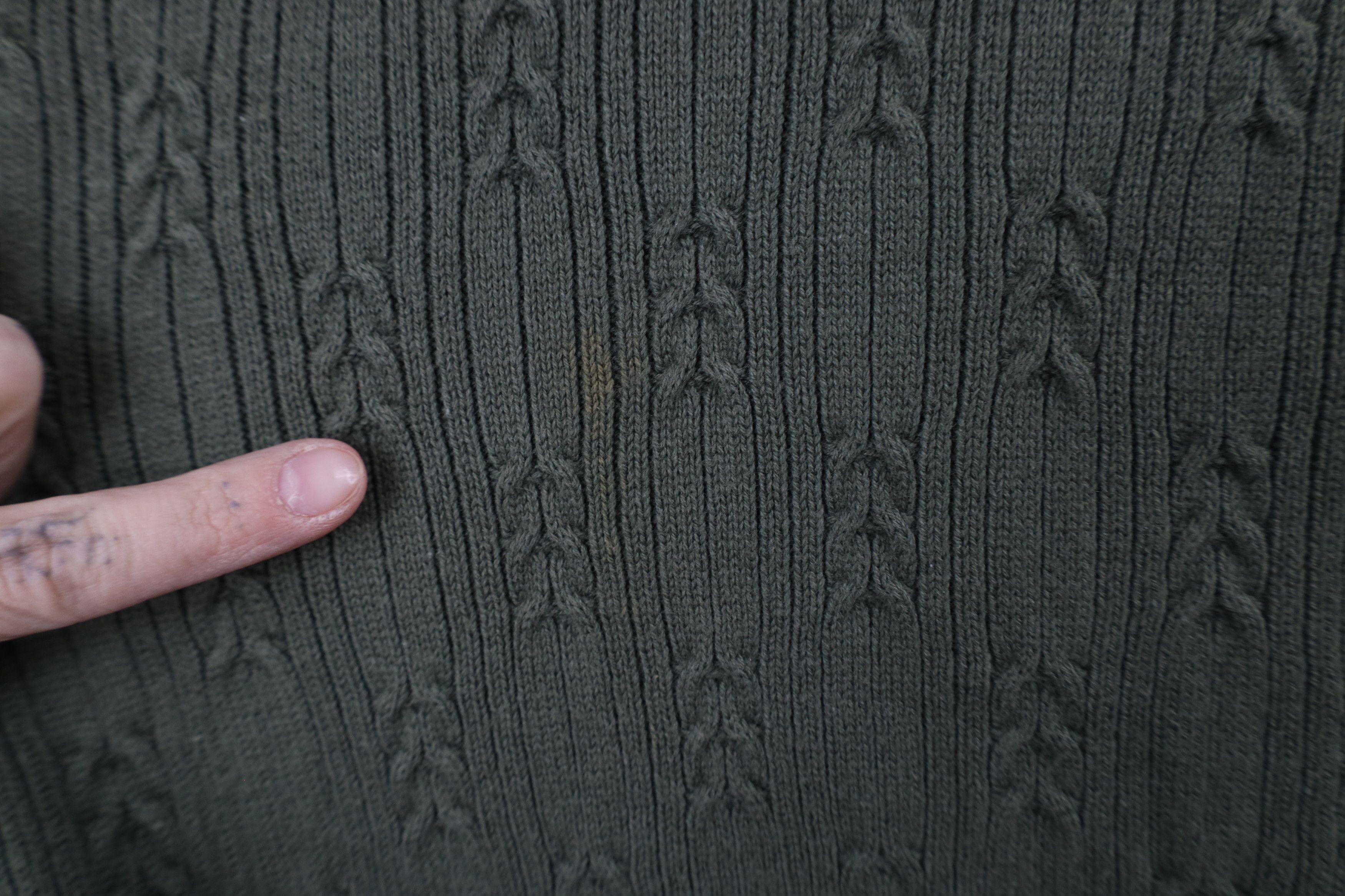 Vintage Vintage 90s Streetwear Cotton Ribbed Knit V-Neck Sweater Size US L / EU 52-54 / 3 - 5 Thumbnail