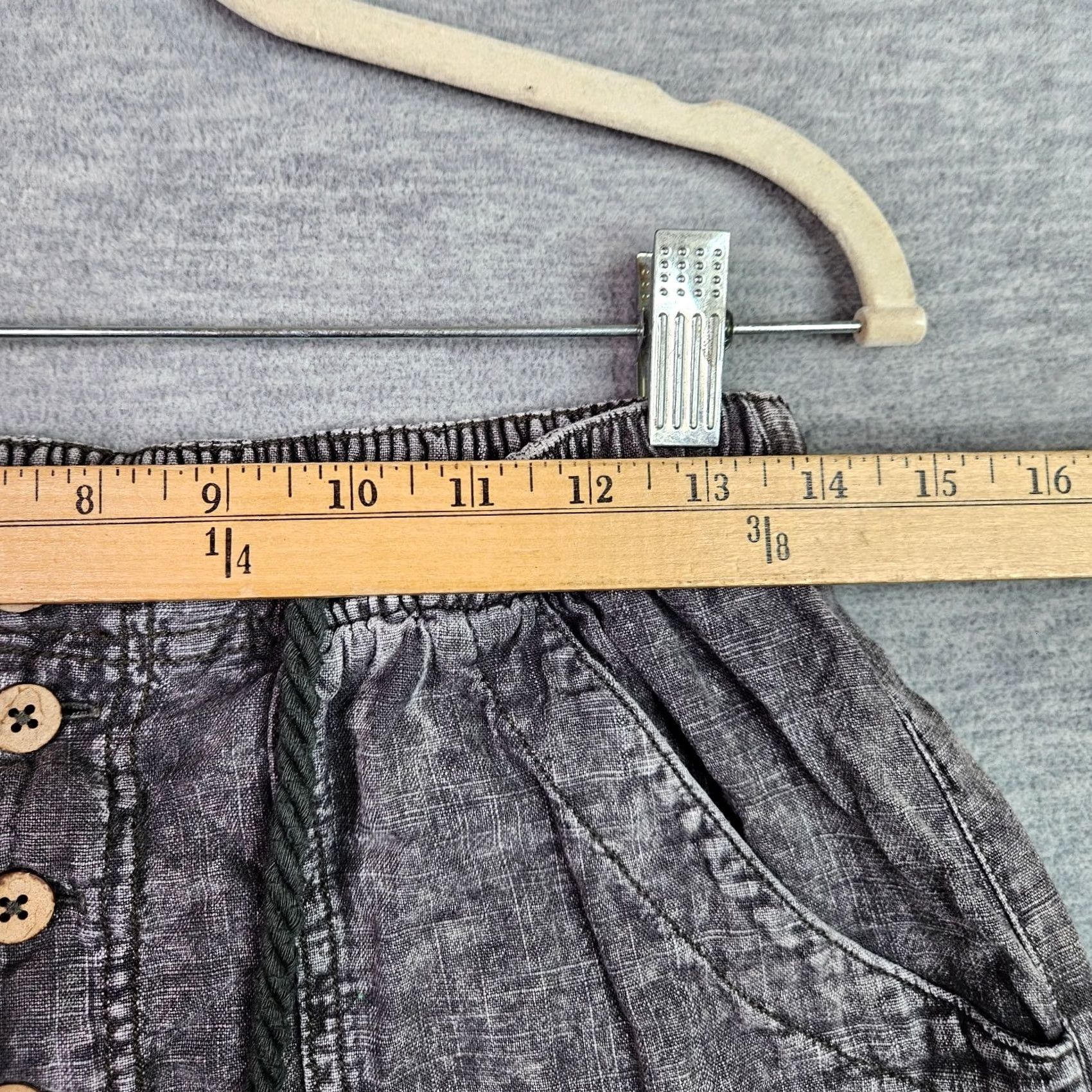 Free People Free People Gray Distressed Drawstring Casual Boho Shorts Women S Size 28" / US 6 / IT 42 - 6 Thumbnail