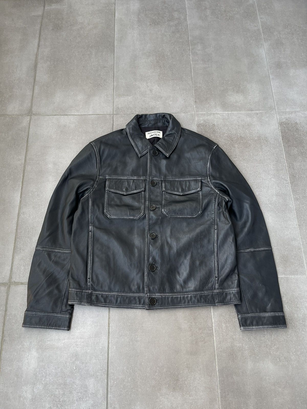 Zadig & Voltaire !DS! SS23 Zadig & Voltaire Lasso Dyed Leather Jacket Size US M / EU 48-50 / 2 - 8 Thumbnail