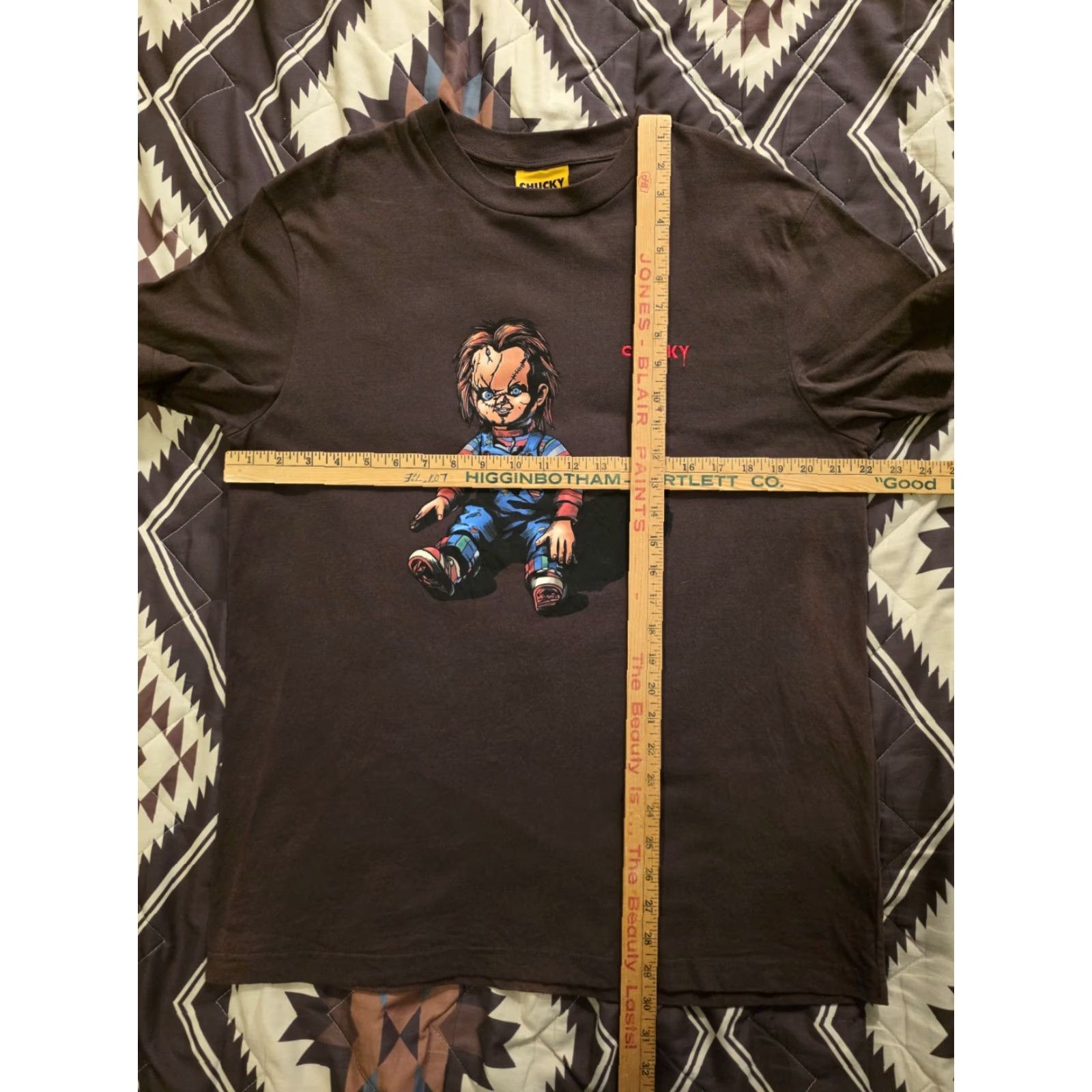 Palace VINTAGE Chucky X Shoe Palace T-Shirt Brown Mens L Double-Sided Halloween Horror Graphic Print Crew Neck Short Sleeve Size US L / EU 52-54 / 3 - 8 Thumbnail