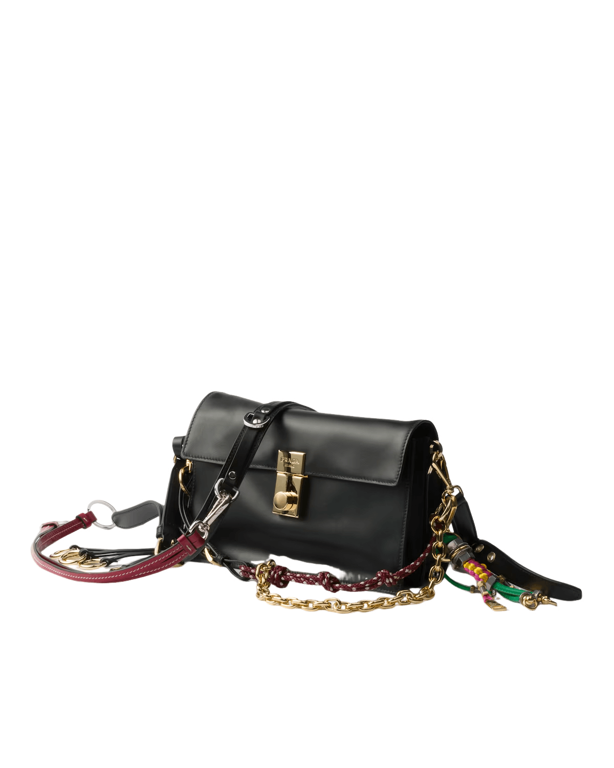 Prada PRADA Soft Sound Small Black Leather Shldr Bag New Size ONE SIZE - 2 Thumbnail