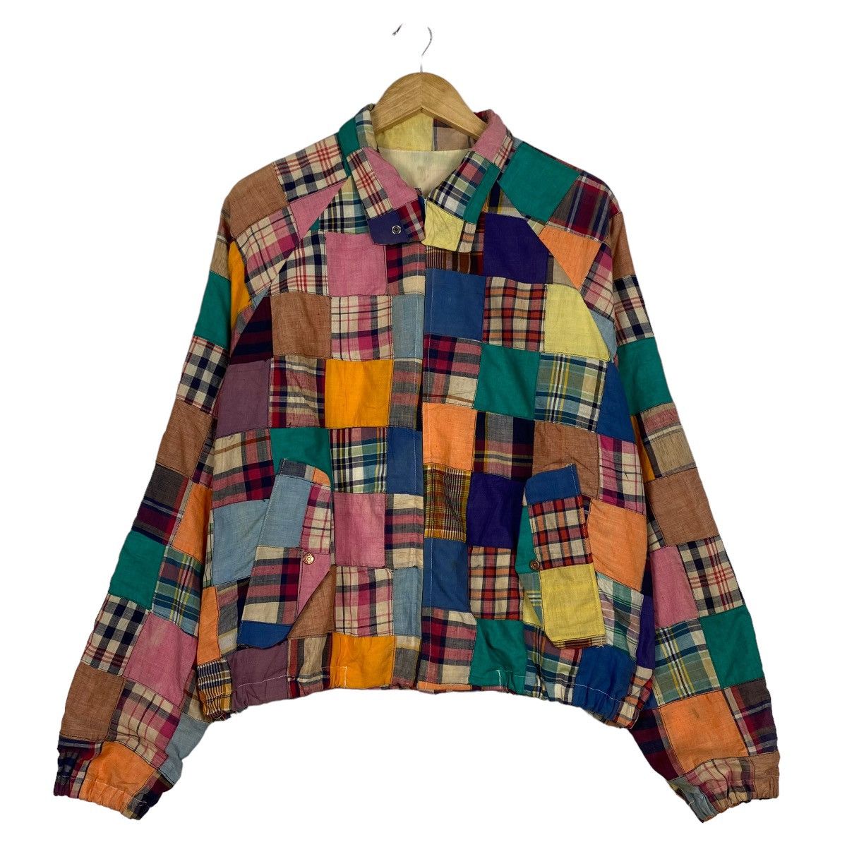 Issey Miyake × Japanese Brand 💥🔥MULTICOLOUR PATCHWORK JAPANASE ZIPPER JACKET Size US M / EU 48-50 / 2 - 1 Thumbnail