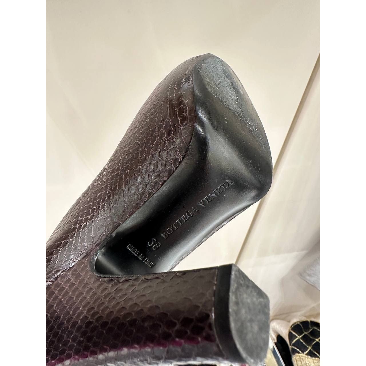 Bottega Veneta Bottega Veneta Brown Python Leather Round Toe Pumps Size 38 Size US 8 / IT 38 - 5 Thumbnail