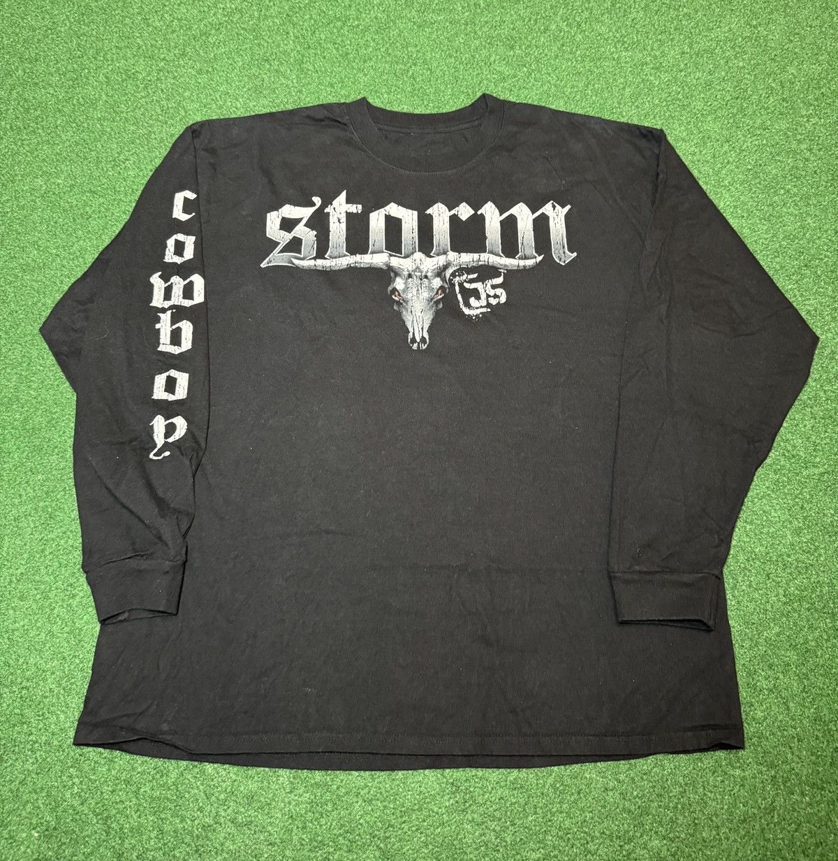Vintage TNA Wrestling James Storm Cowboy Skull Long Sleeve T Shirt Size US XL / EU 56 / 4 - 1 Thumbnail