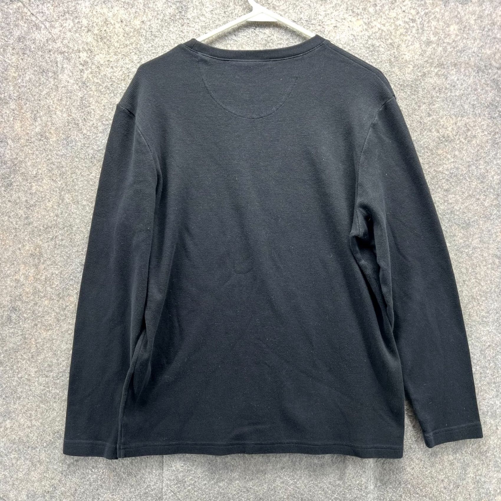 Lacoste Lacoste Shirt Mens XL Black Waffle Knit Long Sleeve Embroidery Pullover Luxury 6 Size US XL / EU 56 / 4 - 2 Thumbnail