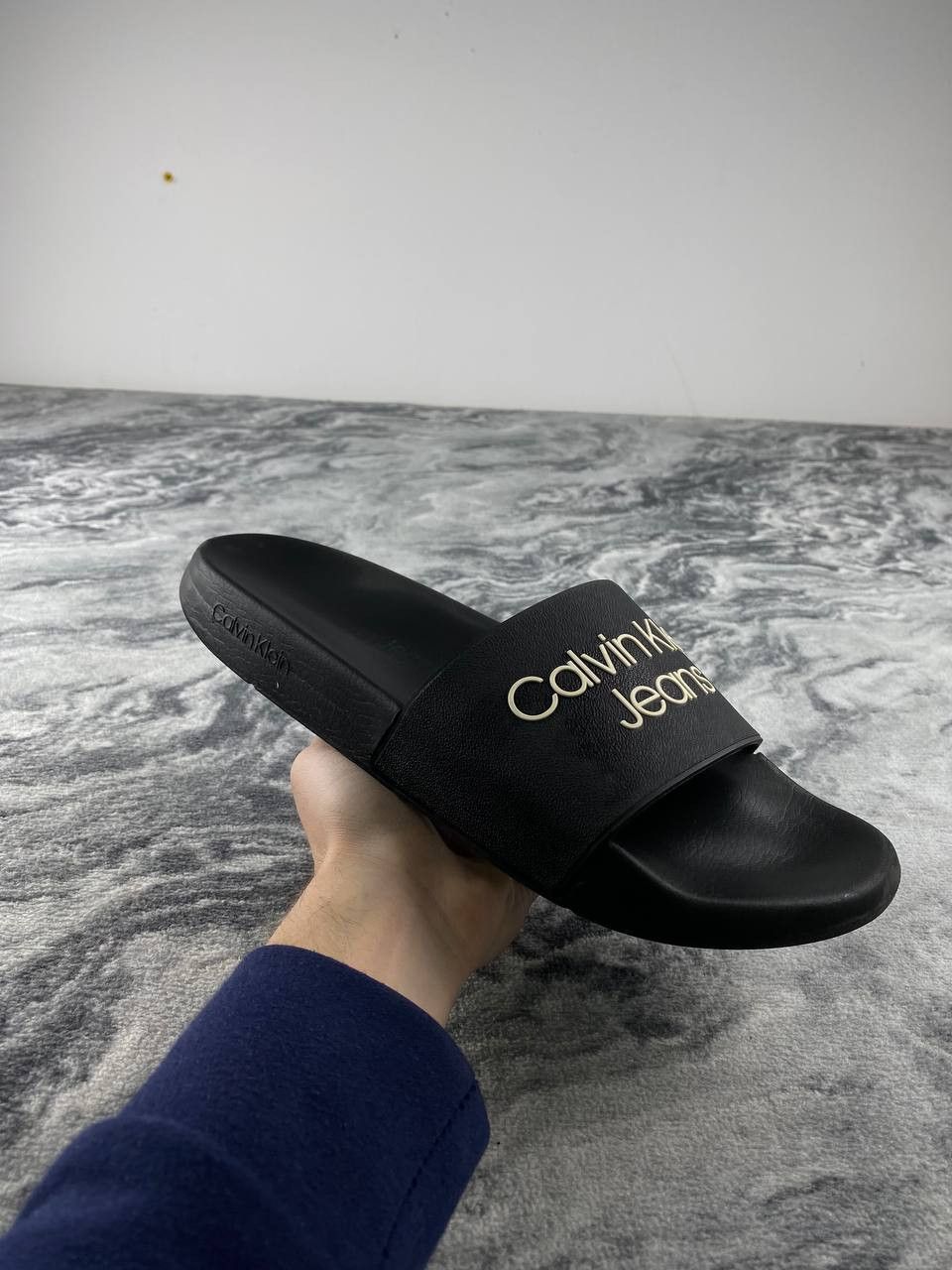 Calvin Klein Calvin Klein Jeans Slider Men Size 44 Black Size US 11 / EU 44 - 6 Thumbnail