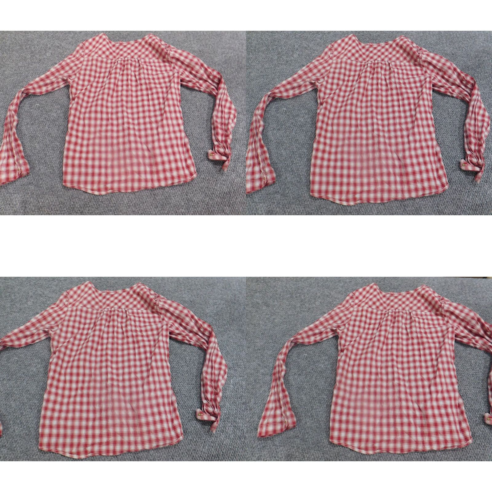 Vintage Rafaella Blouse Women Shirt Regular Size 3 Red Plaid Button Down Collared Cotton Casual Long Sleeve Size XS / US 0-2 / IT 36-38 - 9 Thumbnail