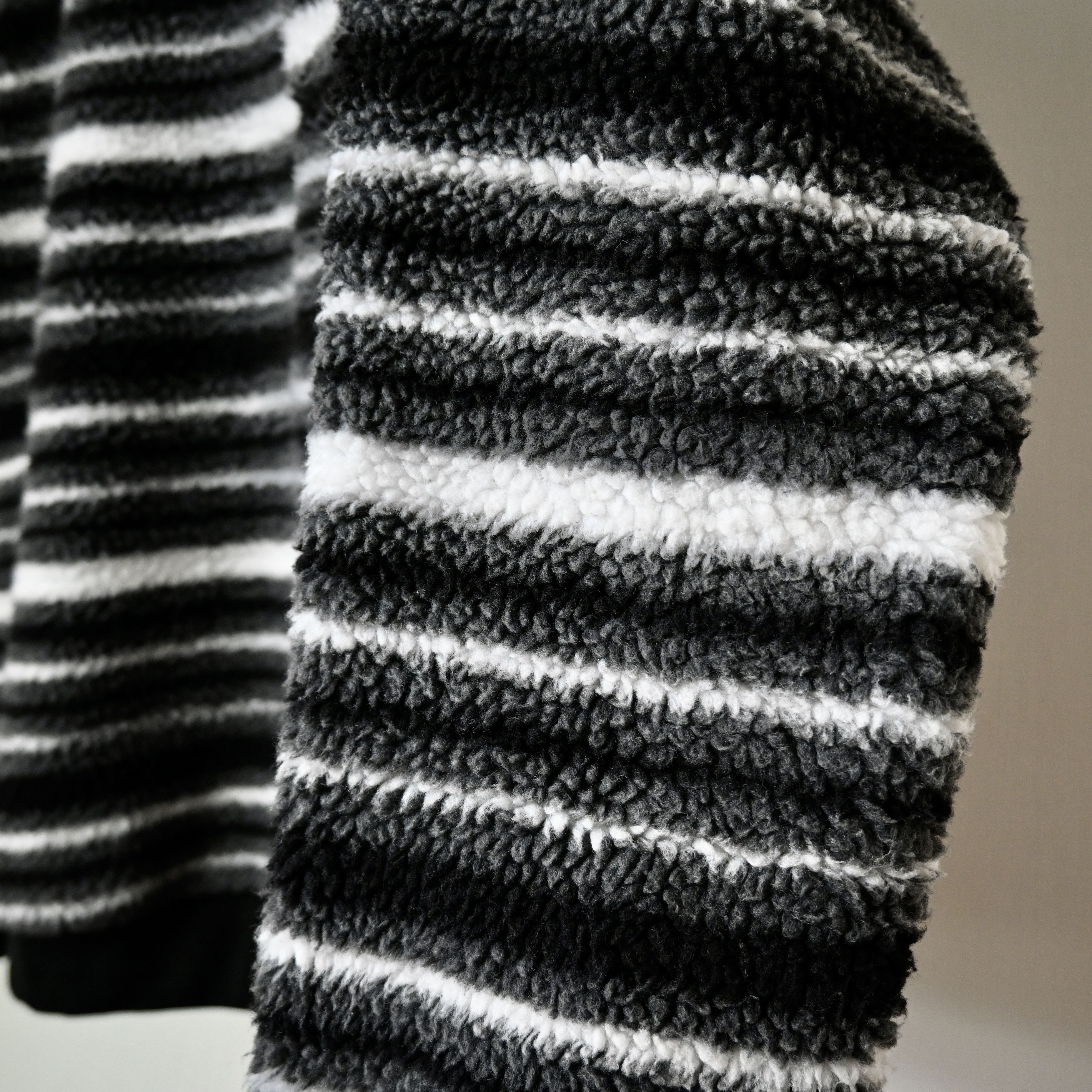 Beams Plus BEAMS Plus striped chunky fleece crewneck pullover Size US L / EU 52-54 / 3 - 12 Thumbnail