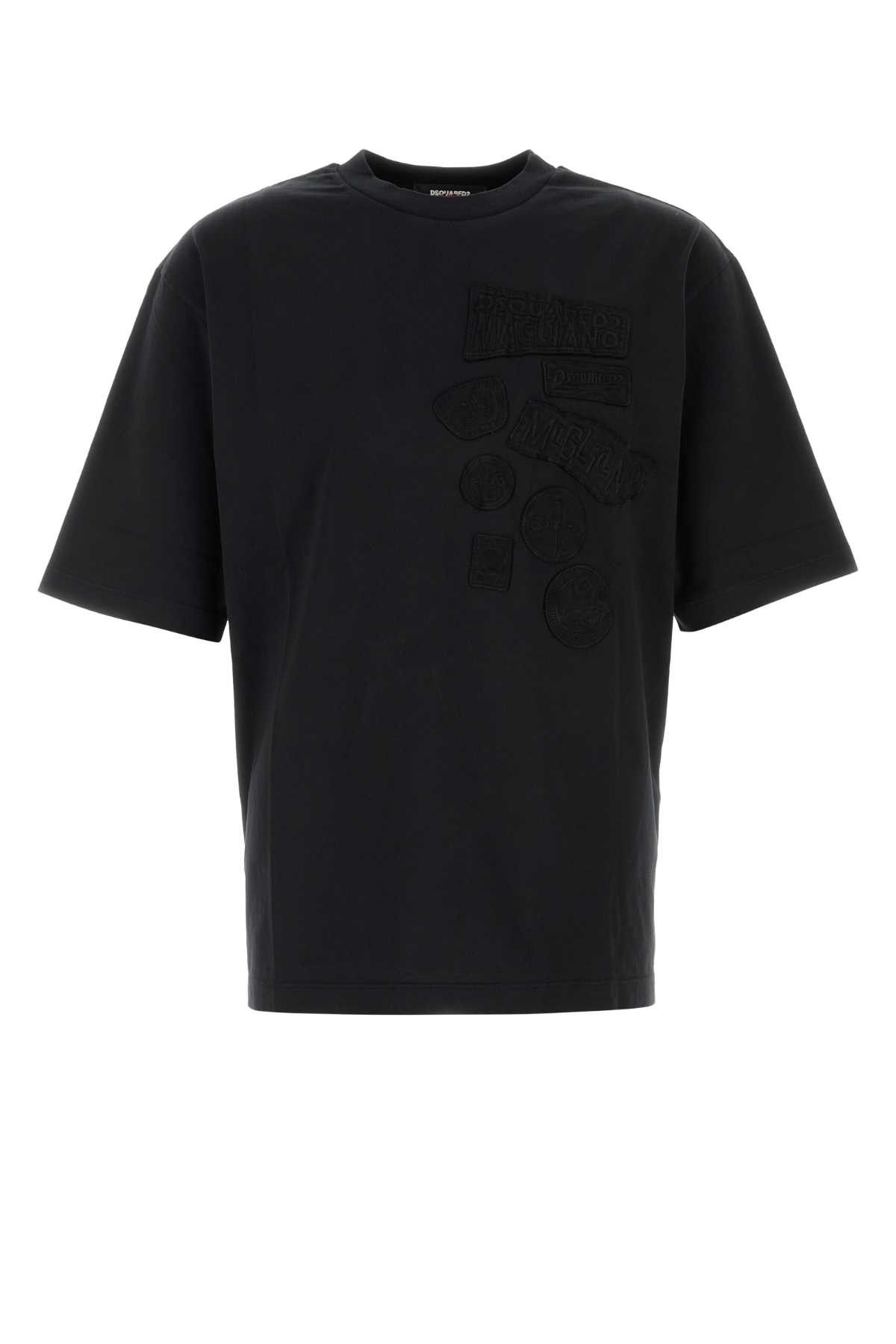 Black Cotton Dsquared X Magliano T-Shirt