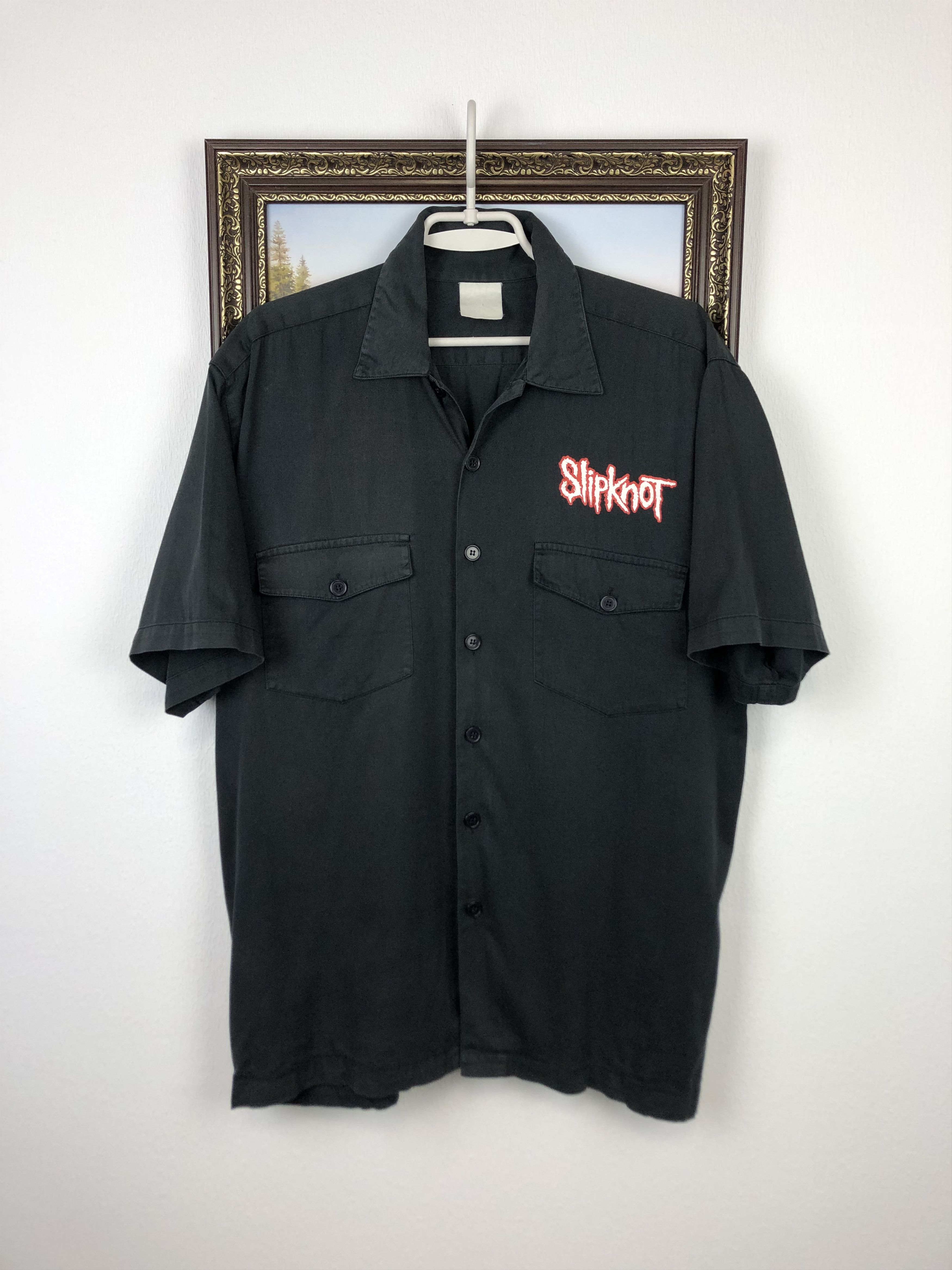 Slipknot Vintage 90s Slipknot Band Button Up Shirt Black Tee Hype Size US XL / EU 56 / 4 - 1 Thumbnail