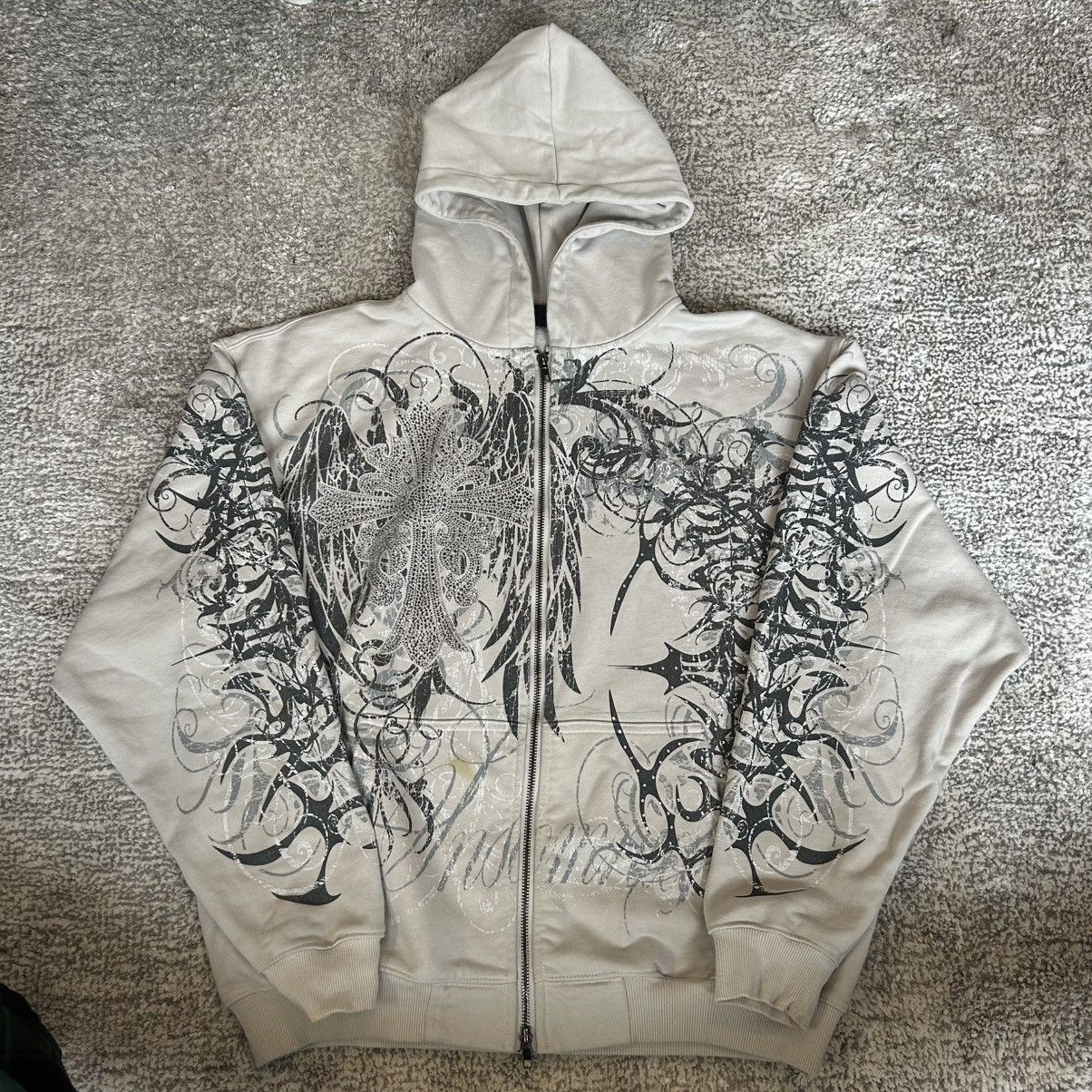Insomnia Visuals 💤Insomnia Visuals👁️Hoodie with Graphic Design and Cross Gems Size US L / EU 52-54 / 3 - 1 Thumbnail