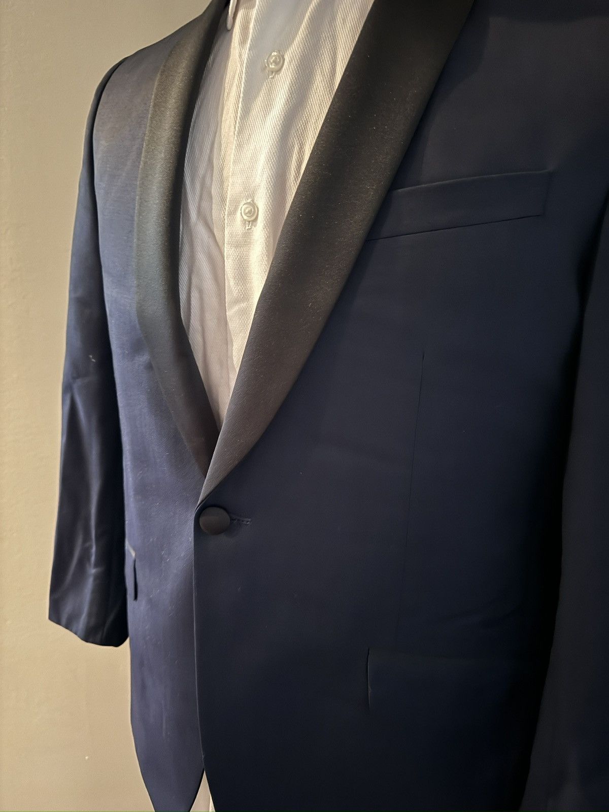 Ted Baker Ted Baker London Mohair Blend Navy Shawl Lapel Tuxedo 40S Size 40S - 5 Thumbnail