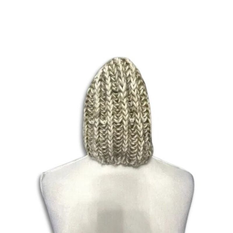 Other Cappellificio Fiorentino Beanie Hat Ribbed Knit Wool Cream Size ONE SIZE - 1 Thumbnail