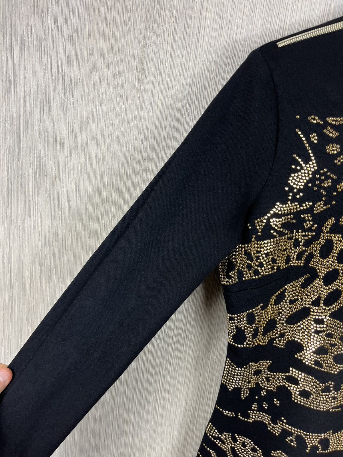 Designer × Versace × Versace Jeans Couture Versace jeans bodycon dress leopard golden metallic studs Size S / US 4 / IT 40 - 14 Thumbnail
