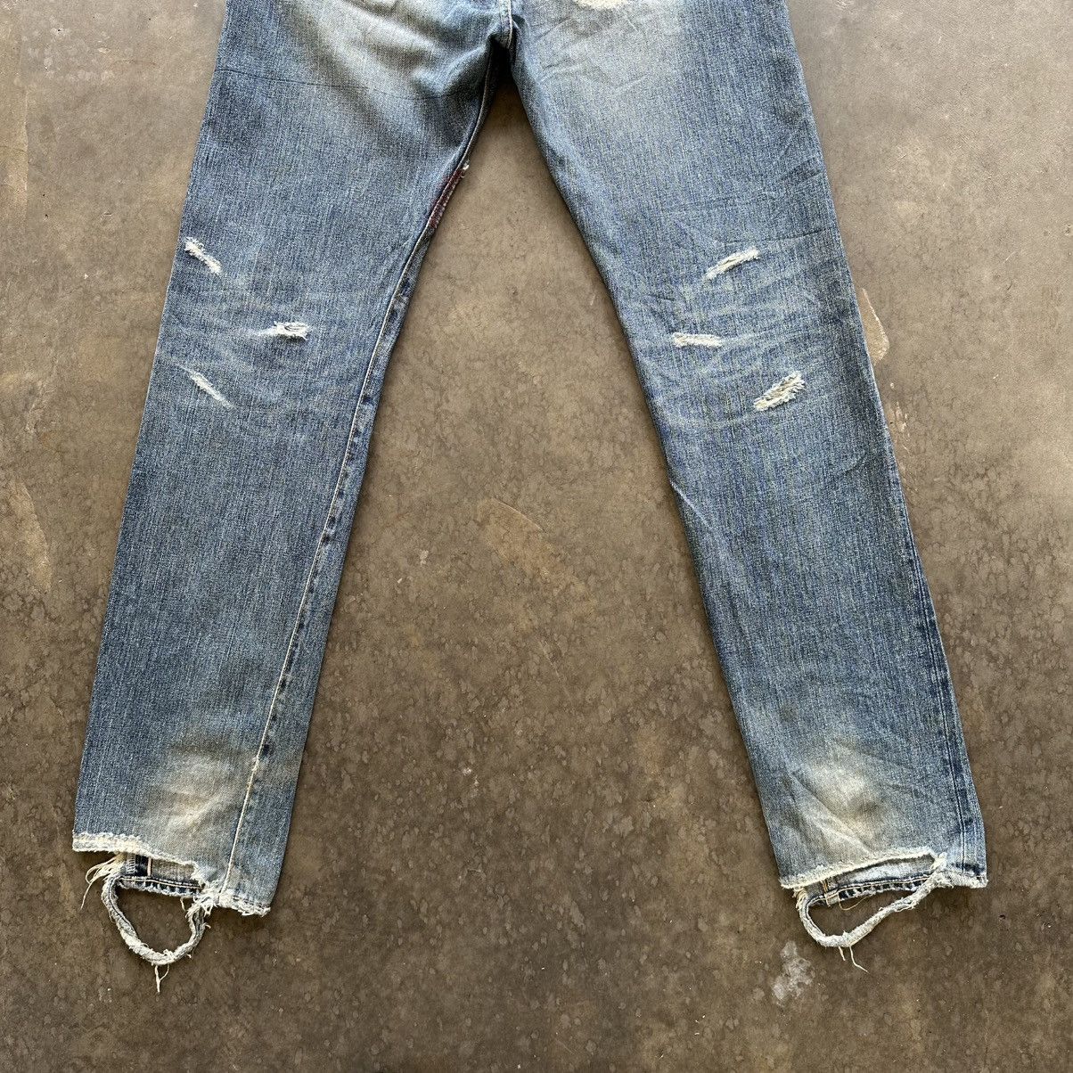 If Six Was Nine Vintage Japanese Distressed Faded Denim Jean Pant W33 Size US 33 - 11 Thumbnail
