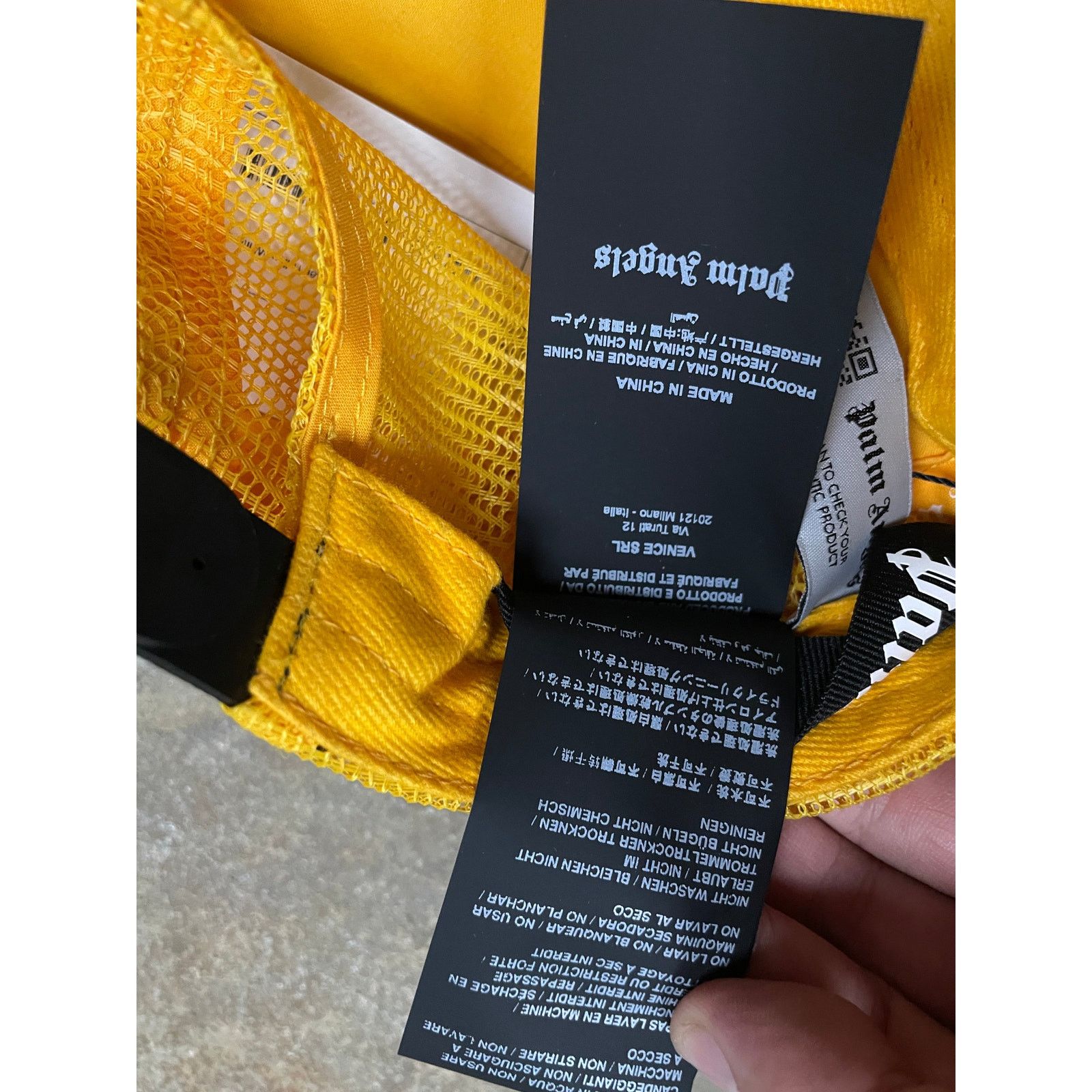Palm Angels Palm Angel Classic Logo Trucker Yellow White Used OS Size ONE SIZE - 3 Thumbnail