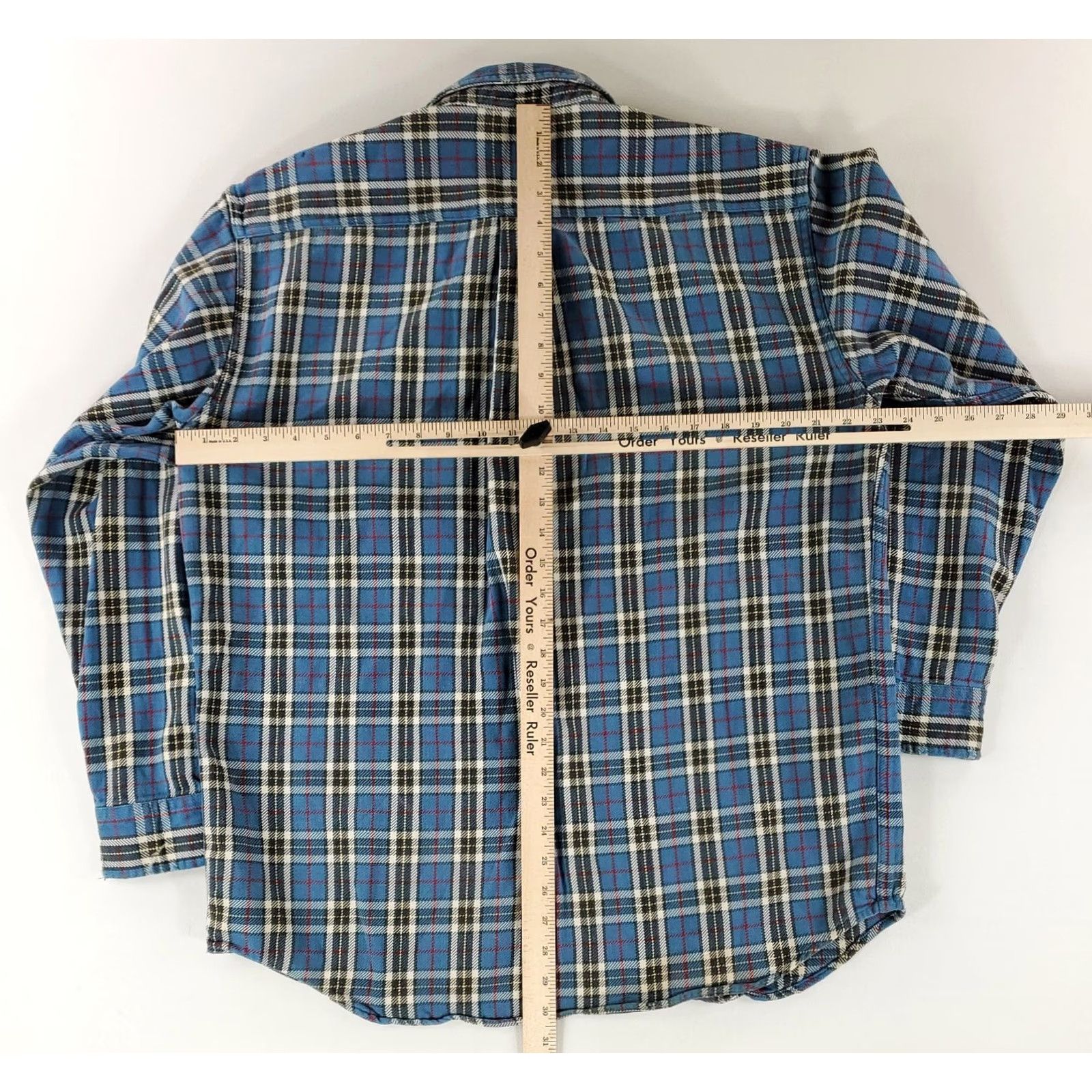 J.Crew VINTAGE J.CREW Shirt Oarsmen Flannel 90s Y2K Button Up Blue Plaid Long Sleeve Mens L Size US L / EU 52-54 / 3 - 6 Thumbnail