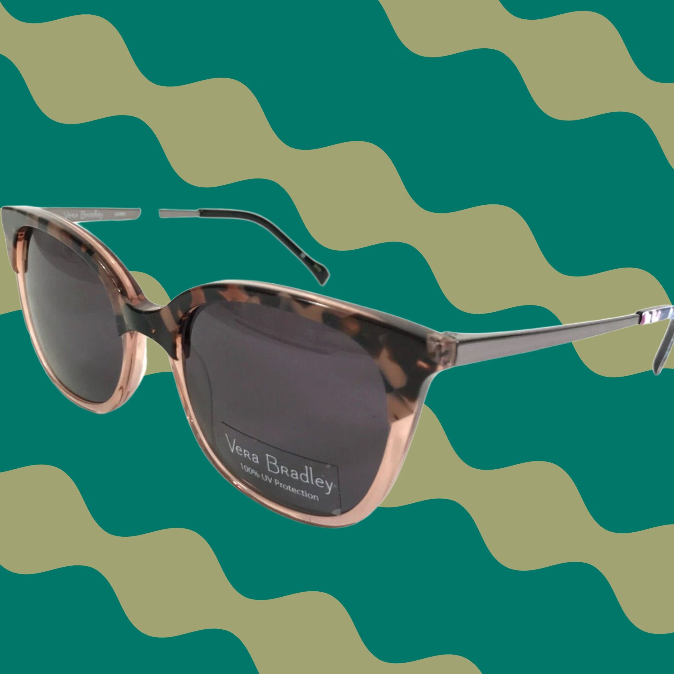 Vera Bradley Sunglasses Liz CS Garden Grove GGR Cat Eye Frames Purple Lenses Vera Bradley Eyeglasses Frames Liz CS Garden Grove GGR  main image 3