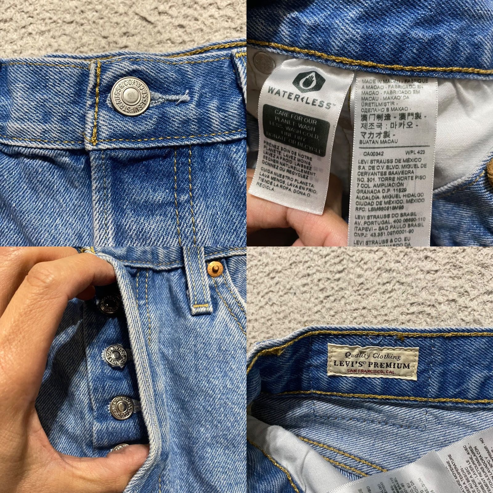 Levi's Levi's 31 Jeans Shorts Blue Denim Medium Wash Cut-Off Button Fly Regular Size 31 Womens Size 24" / US 00 / IT 34 - 8 Thumbnail