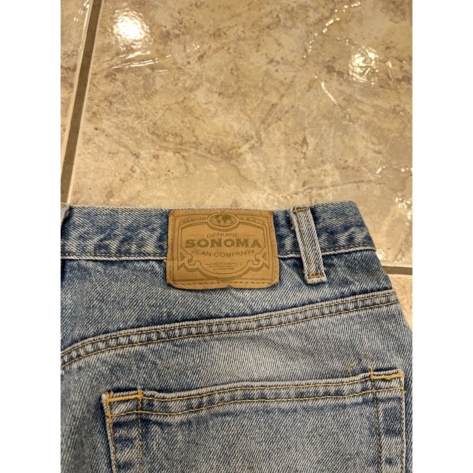 Denime VTG Sonoma Jeans Blue Denim Distressed 90s Baggy Loose 33x28 5-Pocket Mens Jeans Size US 33 - 5 Thumbnail