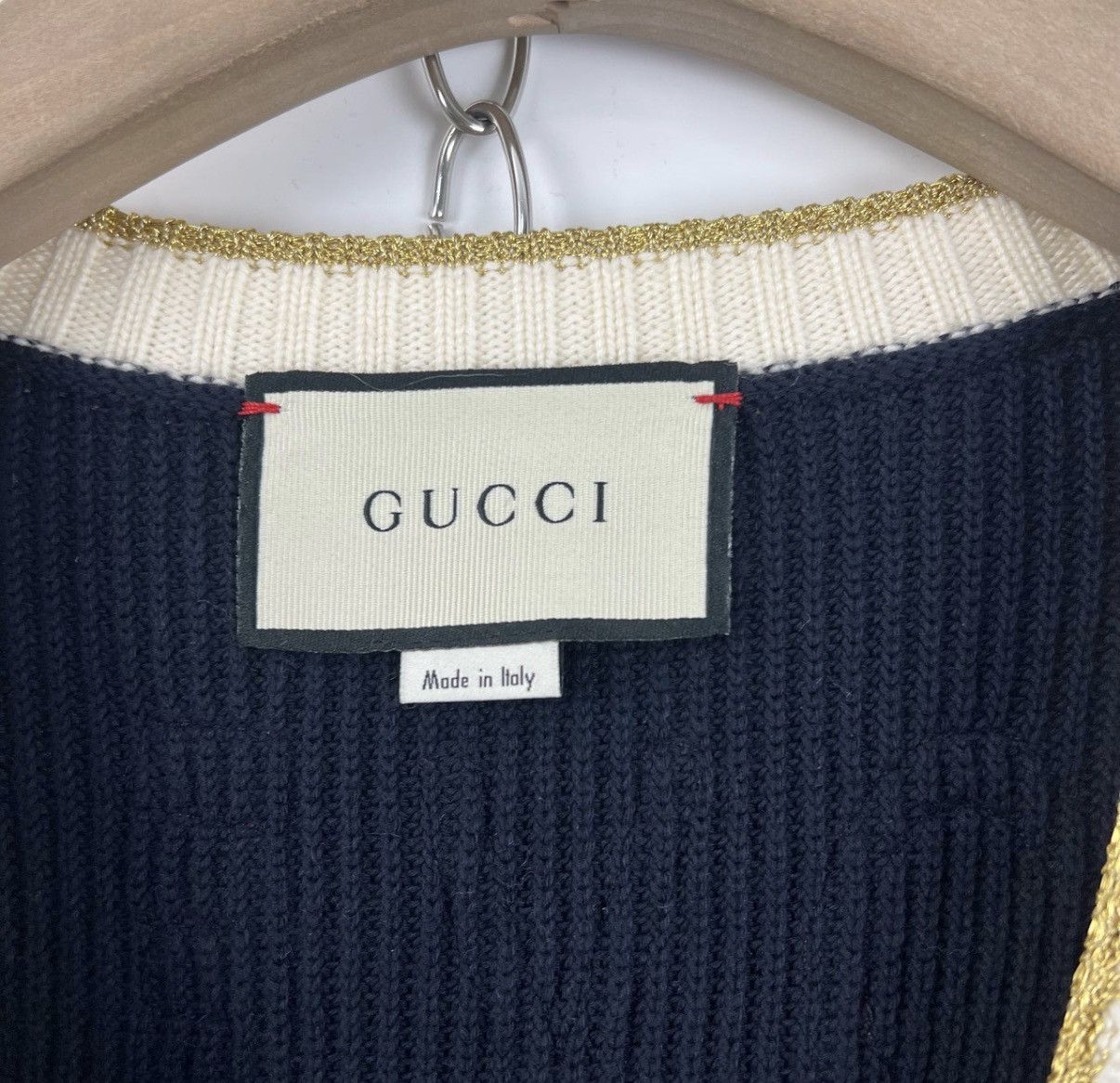 Gucci Gucci/Gold Thread Pearl Button Knit Cardigan K12 Size XS / US 0-2 / IT 36-38 - 3 Thumbnail