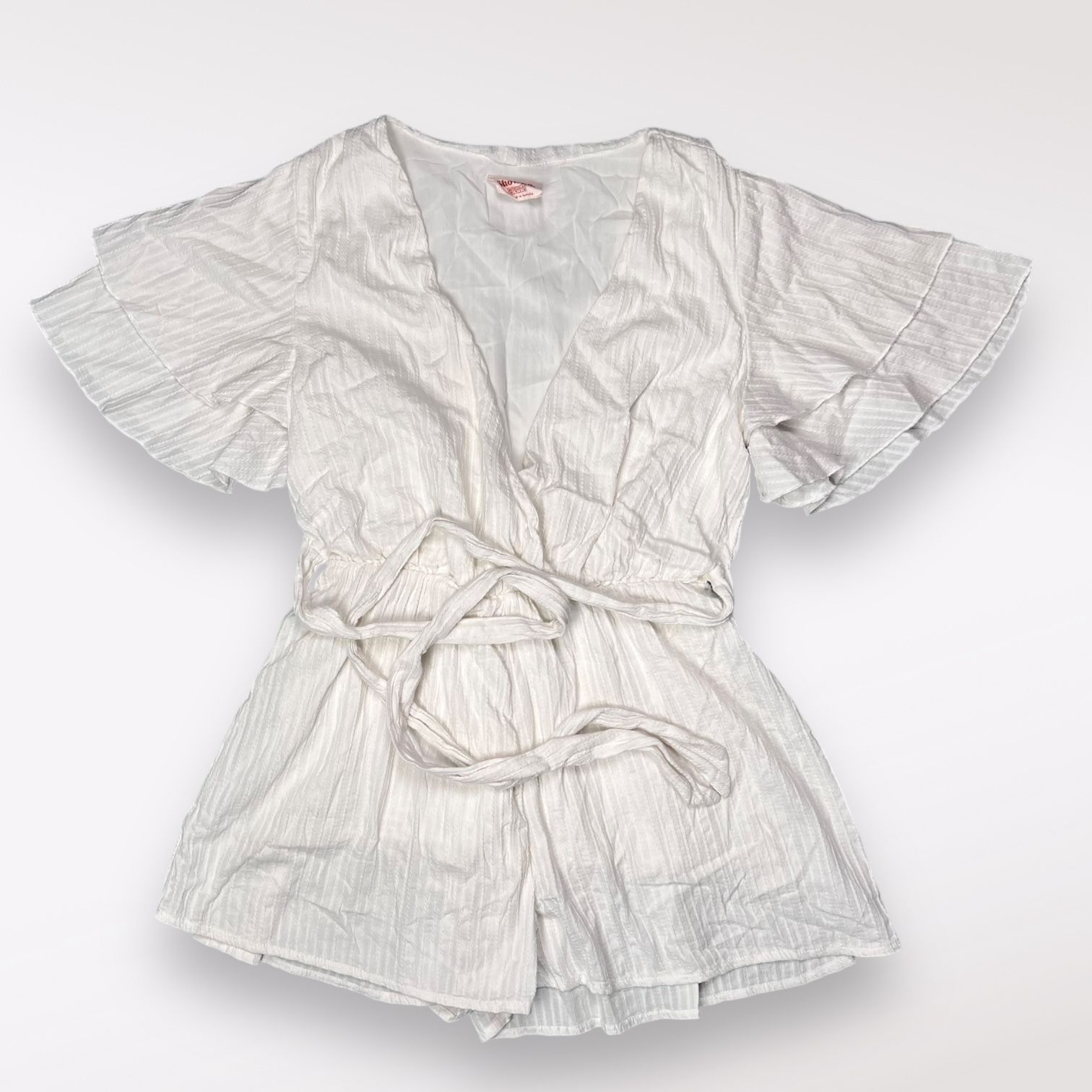 Designer Showpo Runaway Girl Romper Playsuit Ruffle Sleeves Small Size 28" / US 6 / IT 42 - 9 Thumbnail