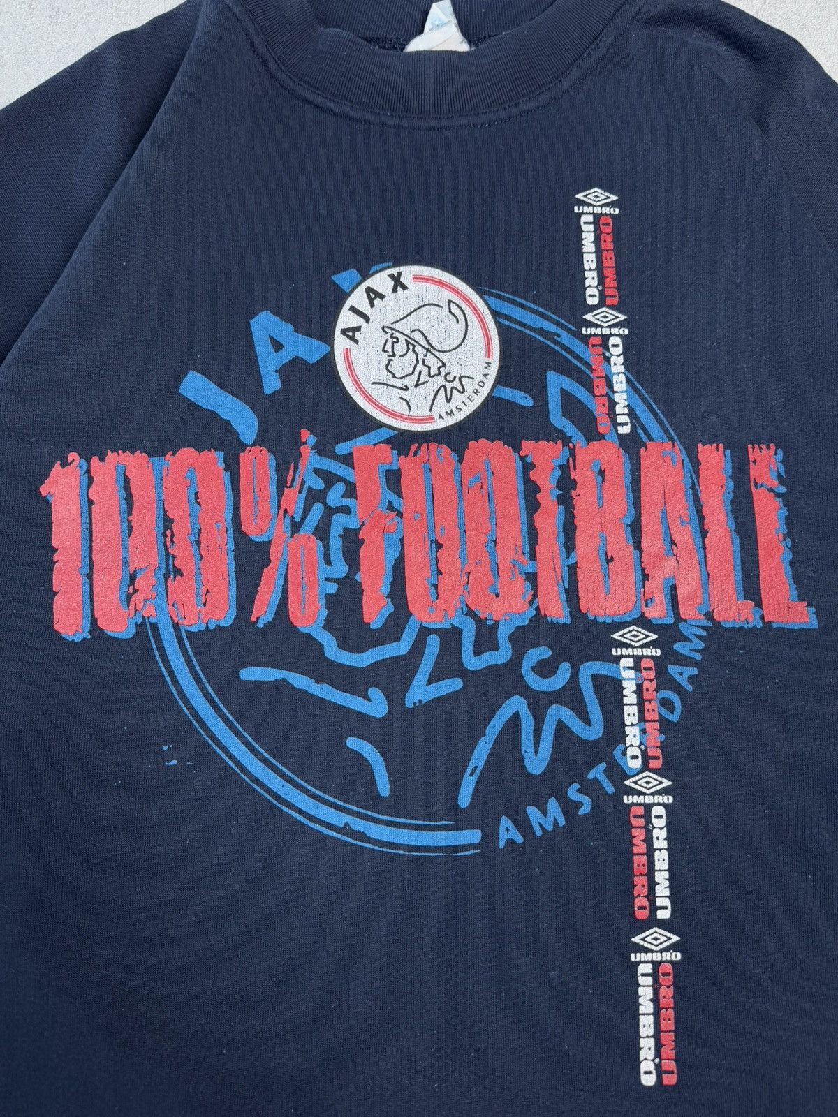 Umbro 1980s 1990s Ajax Amsterdam Football Soccer Sweatshirt Umbro Size US XL / EU 56 / 4 - 6 Thumbnail