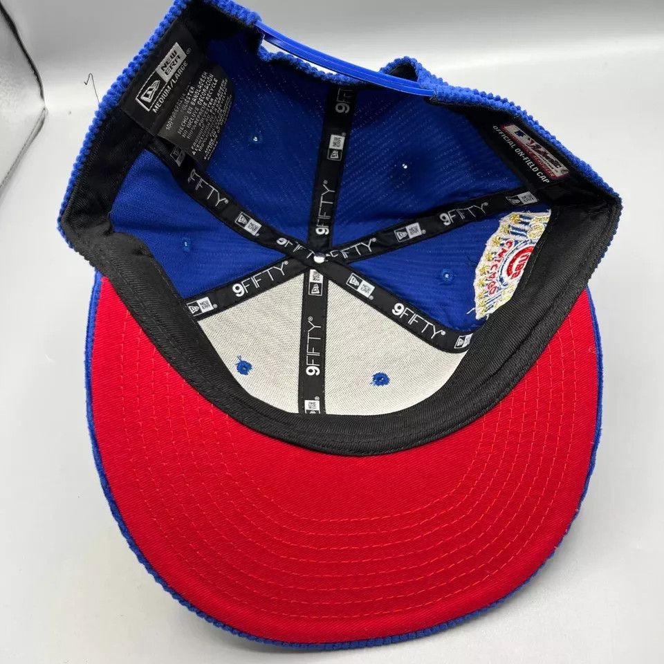 New Era Chicago Cubs Hat Men Corduroy 9Fifty New Era Snap Back M-L Size ONE SIZE - 5 Thumbnail