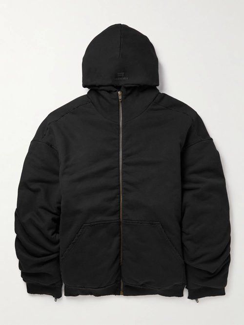 Balenciaga o1mt1gz0225 Oversized Bomber Hoodie in Black Size US XS / EU 42 / 0 - 1 Thumbnail