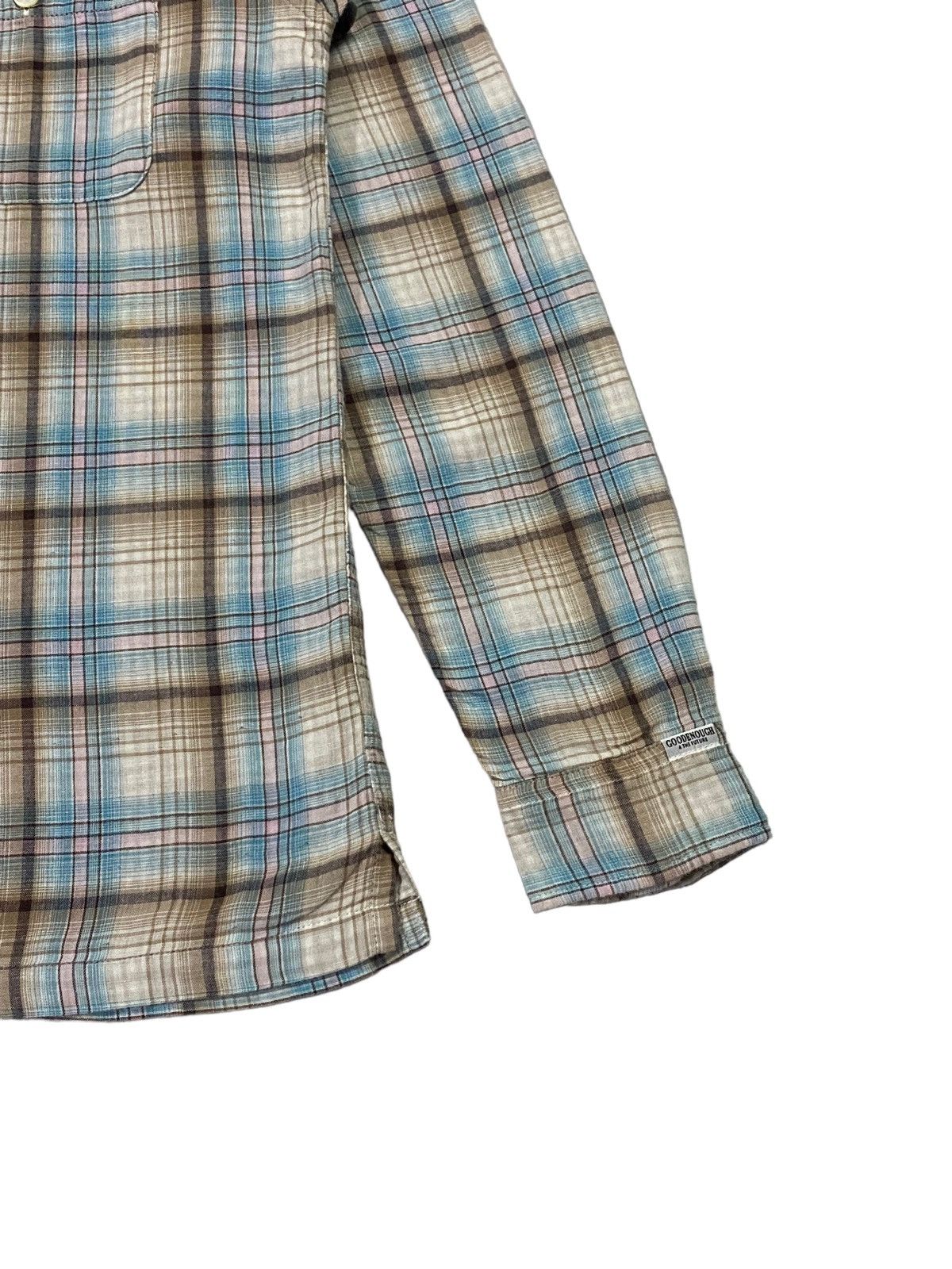 GOODENOUGH × Japanese Brand Goodenough Spellout Checked Shirt Button Ups Size US M / EU 48-50 / 2 - 14 Thumbnail