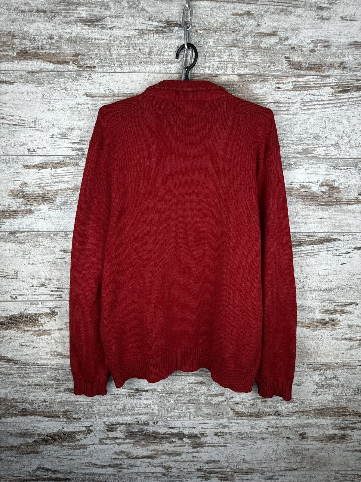 Polo Ralph Lauren × Vintage Mens Vintage Polo Ralph Lauren 1/3 zip sweater knitwear y2k Size US L / EU 52-54 / 3 - 15 Thumbnail