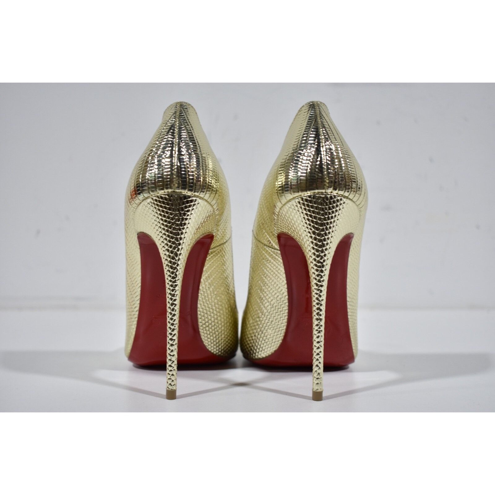 Christian Louboutin So Kate 120 Gold Lizard Lizzy Pointy Stiletto Heel Pump 37.5 Size US 7.5 / IT 37.5 - 11 Thumbnail