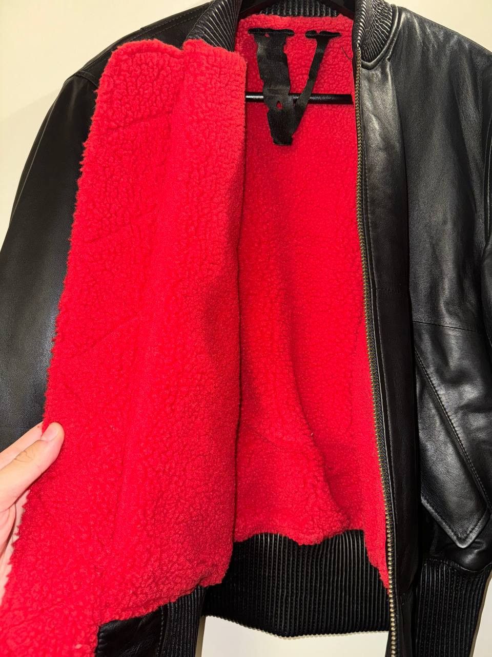 Vlone Vlone leather bomber jacket Size US L / EU 52-54 / 3 - 4 Thumbnail