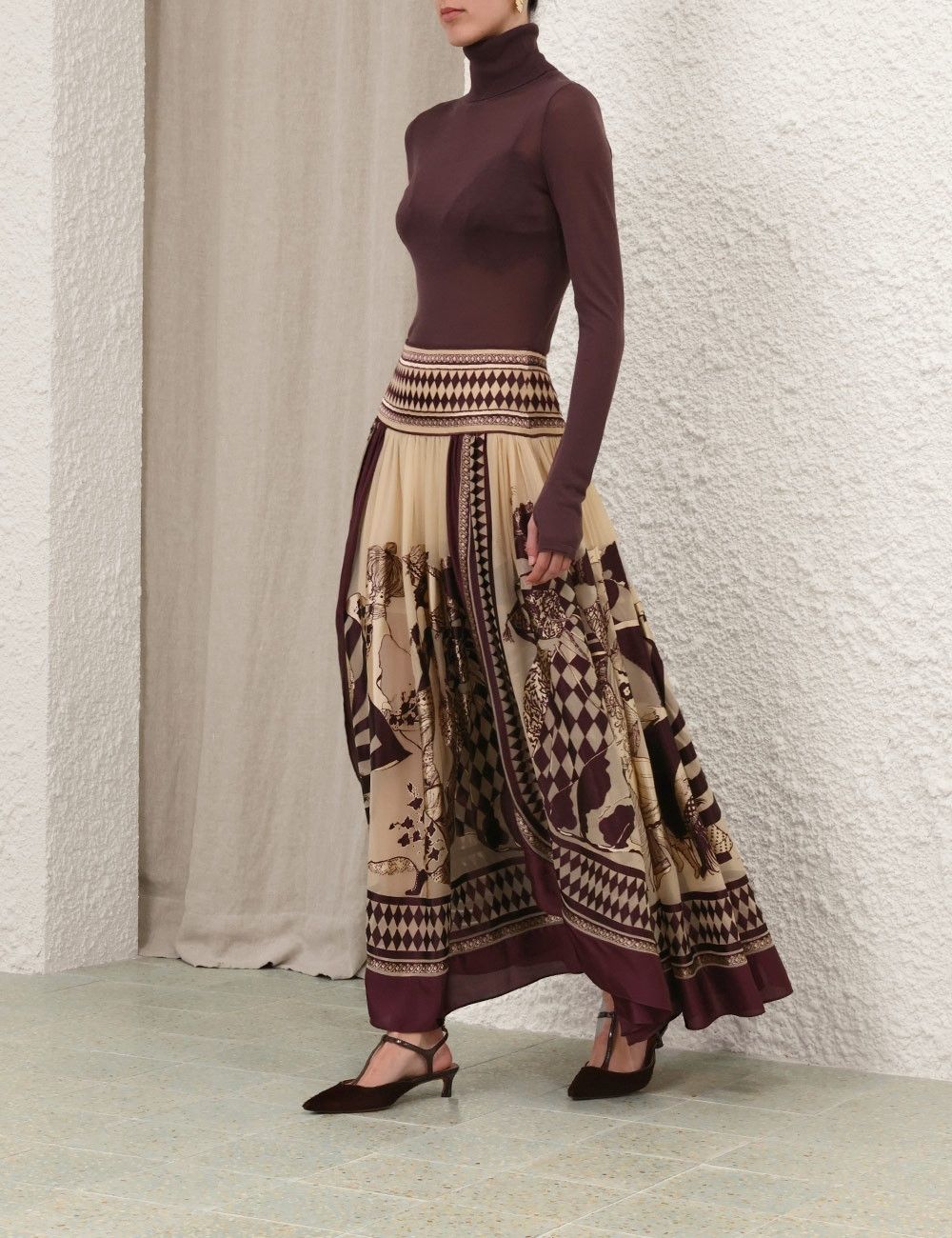 Zimmermann o1w1db10925 Illustration Otto Maxi Skirt in Multicolor Size 27" / US 4 / IT 40 - 3 Thumbnail