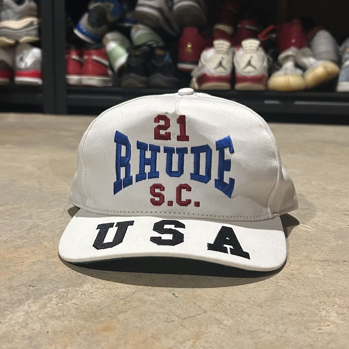 Designer × Rhude Rhude RSC Embroidered Logo Trucker Hat Designer Rare Size ONE SIZE - 1 Thumbnail