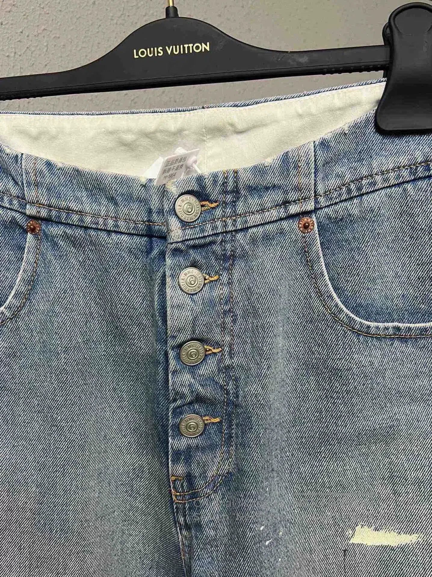 Maison Margiela distressed blue denim jeans by maison margiela. Size US 28 / EU 44 - 3 Thumbnail