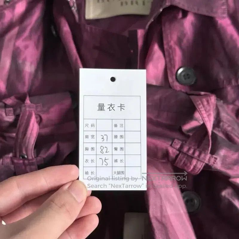 Burberry Burberry Women's Purple Cotton Trench Coat. Size XXS / US 00 / IT 34 - 8 Thumbnail