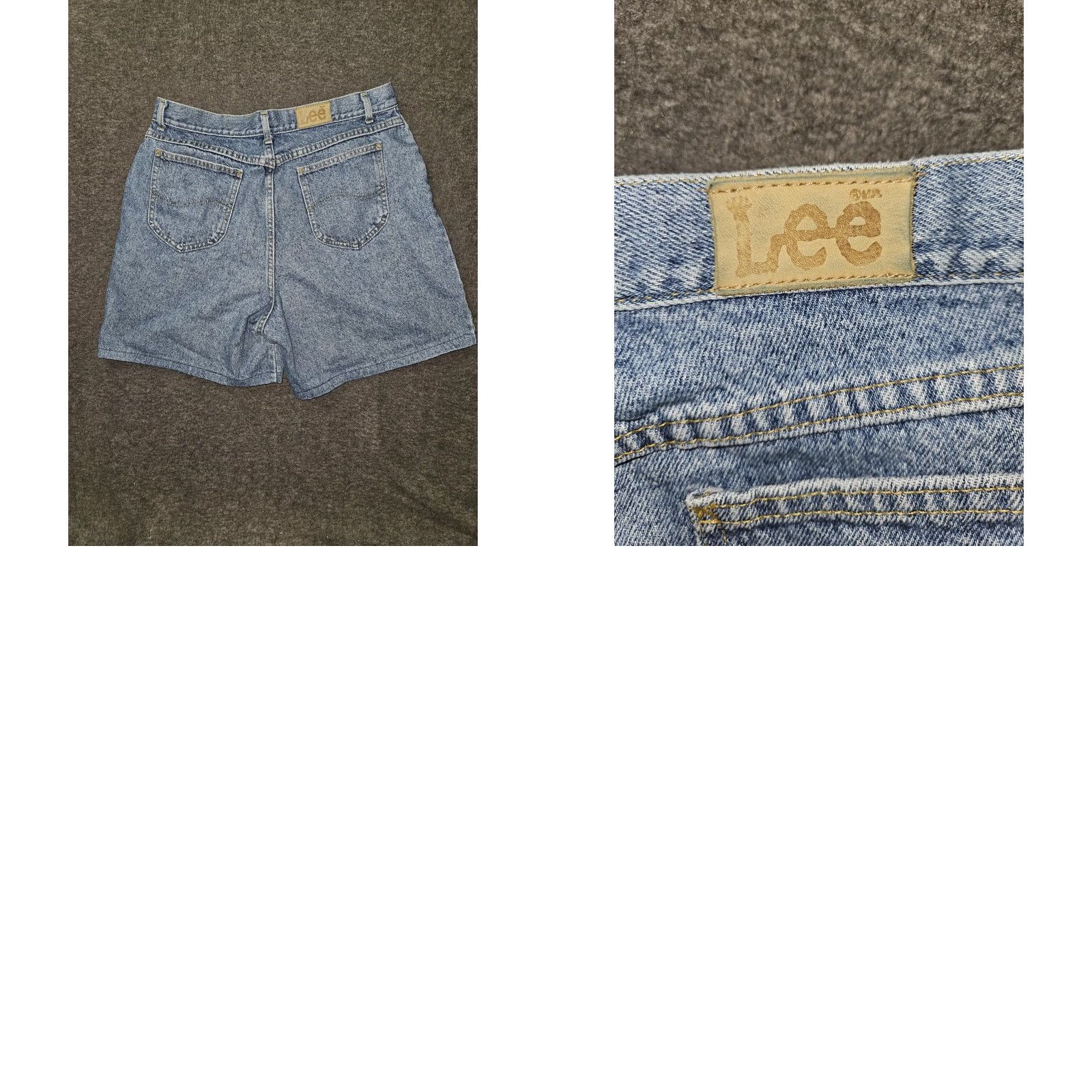 Lee VINTAGE Lee Shorts Womens 18 Medium Blue Denim High Waist Made USA 90s Jean Size 40" / US 18 - 8 Thumbnail
