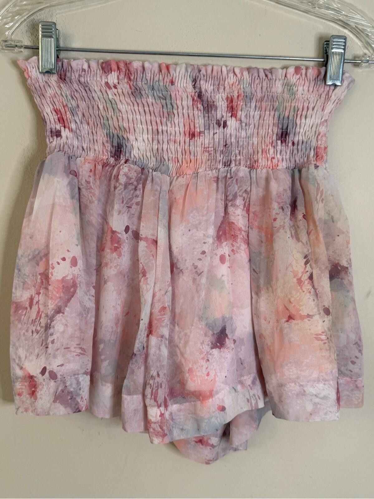 Manifattura Ceccarelli CEC pastel abstract floral shorts smocked pull on waist SM Size 28" / US 6 / IT 42 - 3 Thumbnail