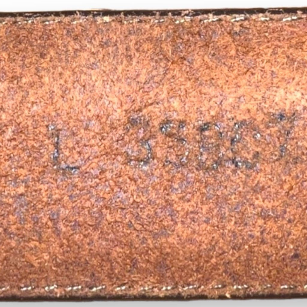 Brighton Brown Brighton Vintage Sterling Silver Leather Belt Size 33 Size ONE SIZE - 9 Thumbnail