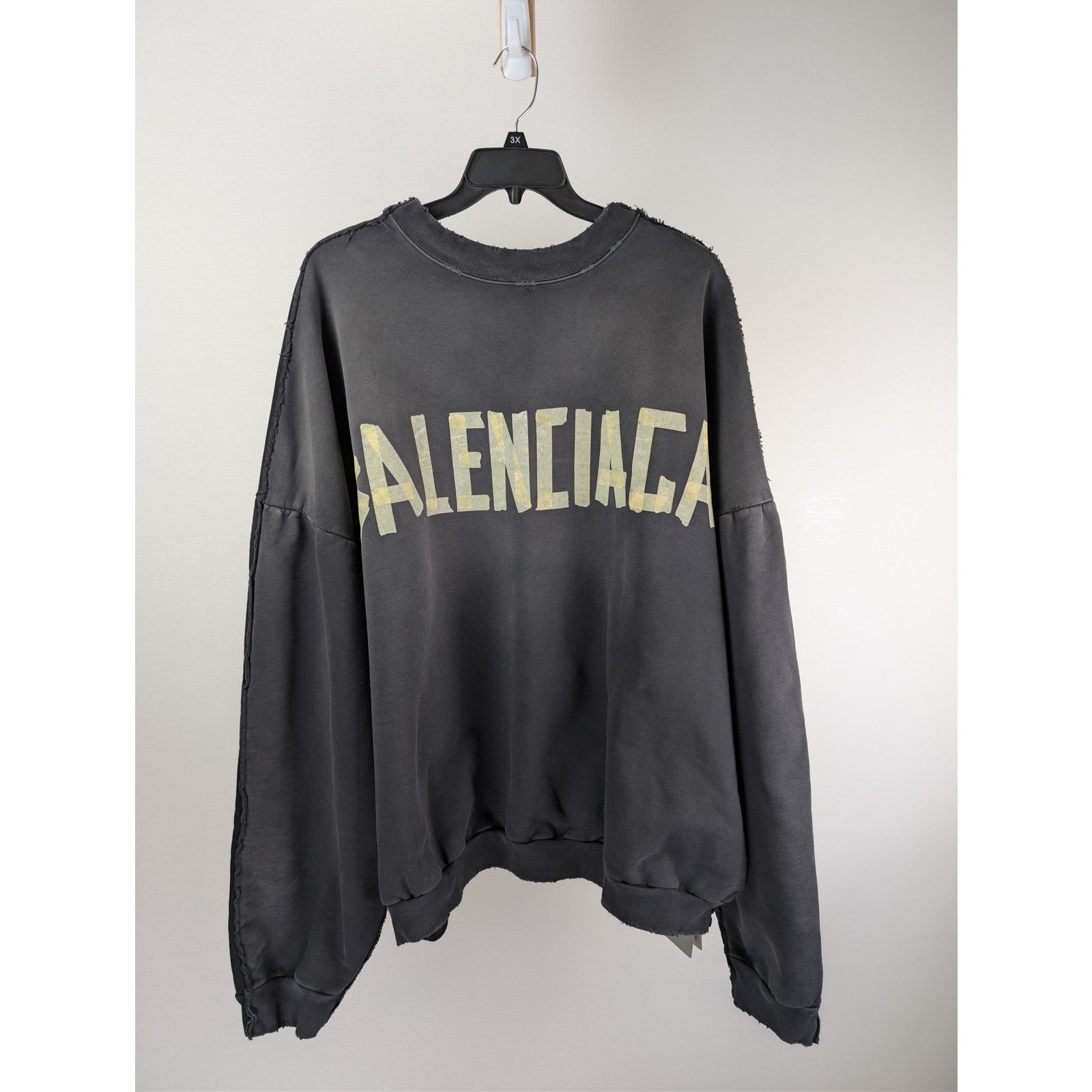 Balenciaga o1rshd1 Double Front Oversize Crewneck Sweatshirt Size US XL / EU 56 / 4 - 8 Thumbnail